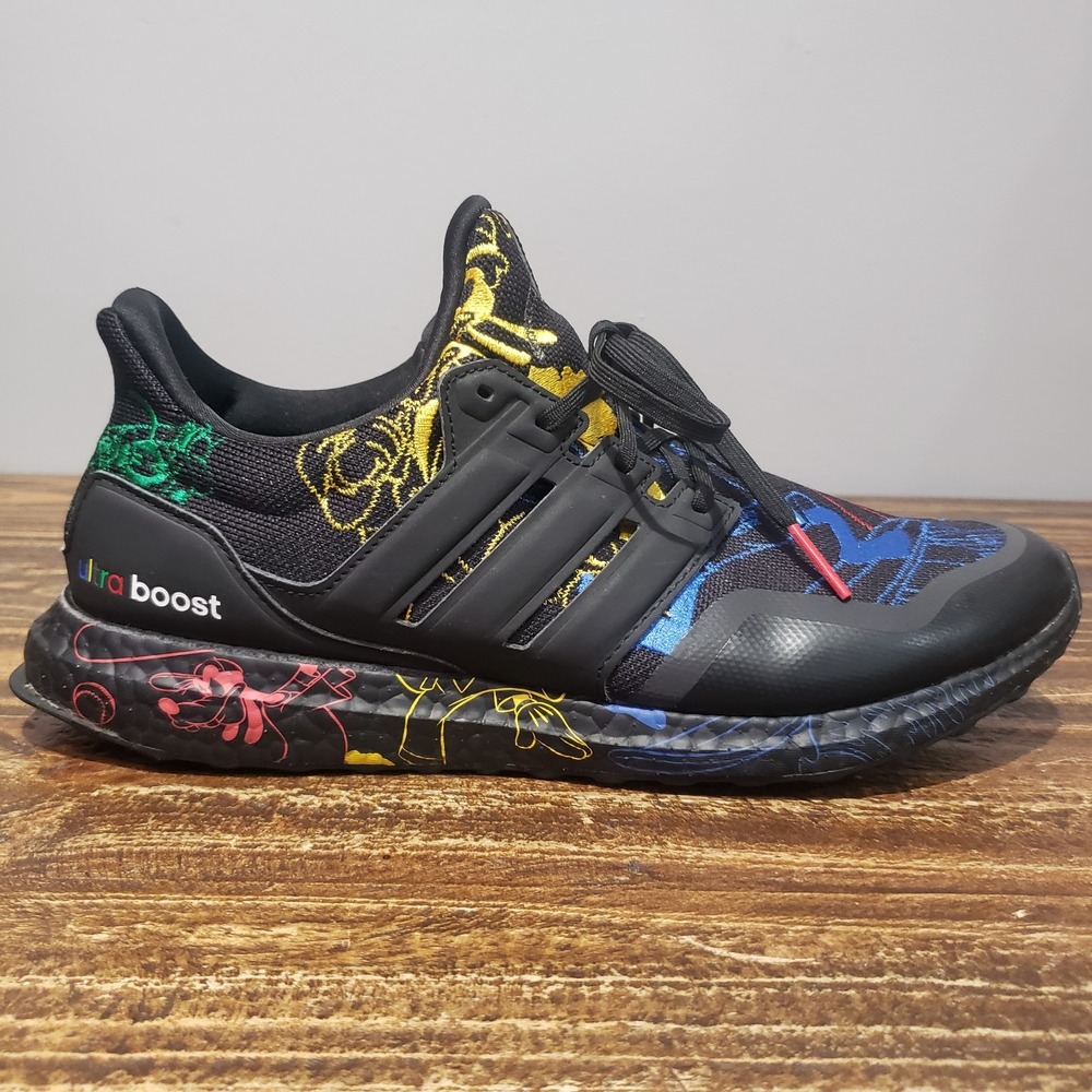 Adidas UltraBoost DNA Disney Goofy Black Multi Running Shoes FV6050 Mens 12